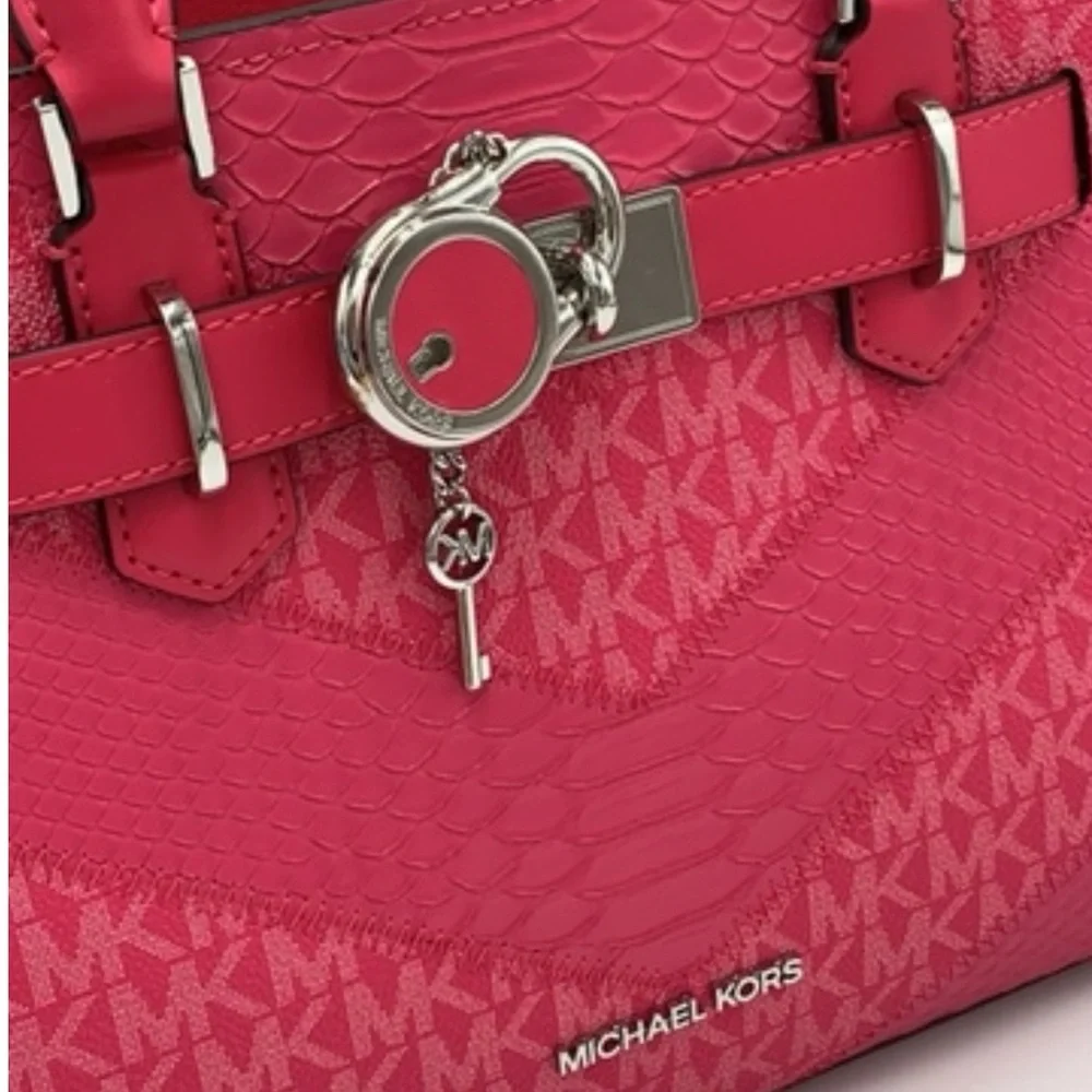 Michael Kors Hamilton Small Satchel Shoulder Crossbody Bag 
Electric Pink
NWT - Picture 12 of 14